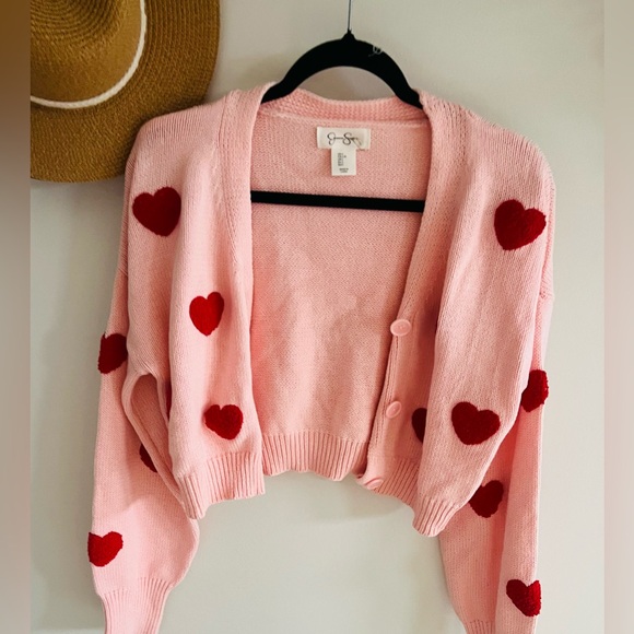Jessica Simpson Sweaters - 210 Jessica Simpson new without tags large heart cardigan sweater cropped